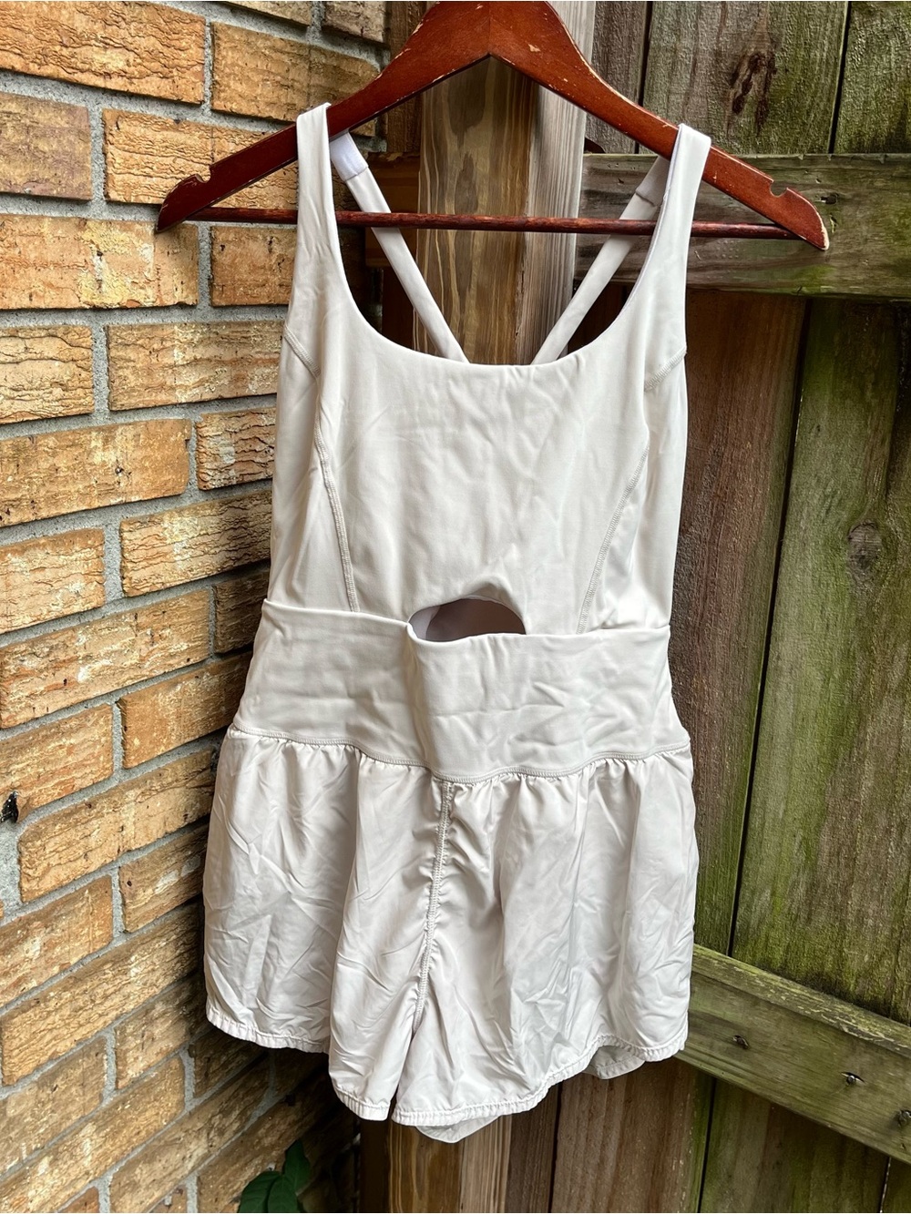 FP Movement by Free People Cream Runsie Romper
